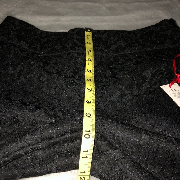 NWT* ELLE Pants Black Lace Trousers Chic - Picture 9 of 12